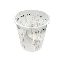 Mixing Cup 1300ml | Durable Plastic | Calibrated Measurement Markings | Reusable Design by CW Brands
