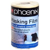 Masking Film 550mm x 25m | Self-Static Cling & Quality Tape | Indoor/Outdoor Use by CW Brands