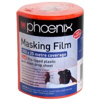 Masking Film 550mm x 25m with Dispenser | Self Static Cling & Quality Adhesive Tape | Indoor/Outdoor Use by CW Brands