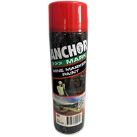 Anchor Mine Marker Red 400GM | Non-Flammable | 360° Spray | Quick Drying by CW Brands