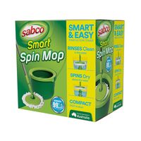 Smart Spin Mop with Efficient Water Wringing | Compact Design & 2 Level Tower | CW Brands