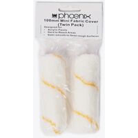 Mini Fabric Roller Cover 100mm | High-Quality Material | 2-Pack | Gold Stripe by CW Brands