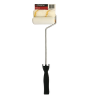 Mini Paint Roller Frame 100mm | Fabric & Foam Sleeve | High-Quality Coverage by CW Brands