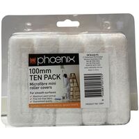 Micro Fibre Paint Roller Covers 100mm | 10 Pack | Durable & High-Quality | Fits Most Roller Frames by CW Brands