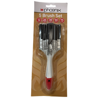 Paint Brush Set 5 Sizes 12mm to 75mm | Versatile for DIY & Professional Use | Economical by CW Brands