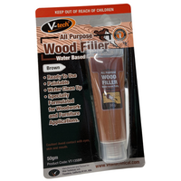 Wood Filler Brown 50g | Ready-Mixed & Paintable | Easy Water Cleanup by CW Brands