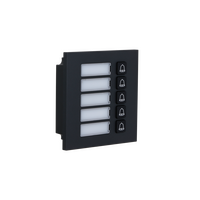 IP Apartment Intercom 5 Button Module | Easy Visitor Selection | Black Design | Compatible with Dahua Pro Series by Dahua