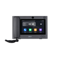 Video Door Phone Master Station 10" Monitor | 1024x600 Resolution | Speaker Phone & Handset Support | Desk Mount by Dahua Technology