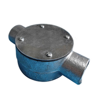 Junction Box 2 Way | Galvanized & Stainless Steel | Push On Locfit Design | 25mm Conduit Entry by United Manufacturers Australia