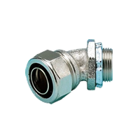 Liquid Tight Connector 25mm | IP66 Waterproof | Nickel Plated Steel | 45 Degree by United Manufacturers Australia
