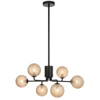 FELTON 6 LIGHT PENDANT BLACK