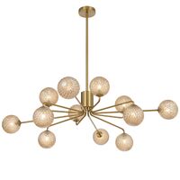 FELTON 12 LIGHT PENDANT ANTIQUE GOLD