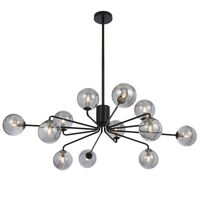 FELTON 12 LIGHT PENDANT BLACK
