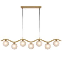 ORTON 7 LIGHT PENDANT ANTIQUE GOLD