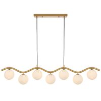 ORTON 7 LIGHT PENDANT ANTIQUE GOLD