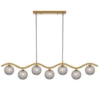 ORTON 7 LIGHT PENDANT ANTIQUE GOLD