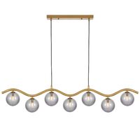 ORTON 7 LIGHT PENDANT ANTIQUE GOLD