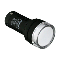 Pilot light LED 24V AC/DC – White – With Lamp Test Terminal