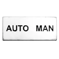 2 Position Engraved Legend Plate (AUTO/MAN)