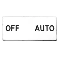 2 Position Engraved Legend Plate (OFF/AUTO)