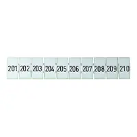 Terminal Marker Strip 201-210 To Suit 2.5mm
