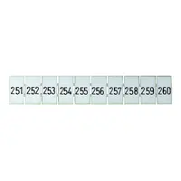 Terminal Marker Strip 251-260 To Suit 2.5mm