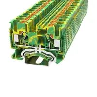 DS Series Spring Clamp Terminal -Top Entry – 2 Way 6.0mm – Earth