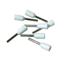 Single Cord End Ferrule 0.5mm x 8mm White