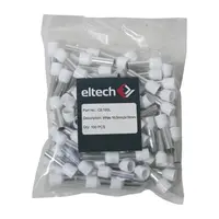 Single Cord End Ferrule 16mm x 18mm White