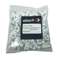 Twin Cord End Ferrule 0.5mm White