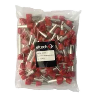 Single Cord End Ferrule 35mm x 25mm Red