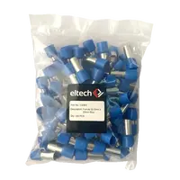 Single Cord End Ferrule 50mm x 20mm Blue