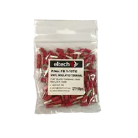 Pre-Insulated Flat Blade Terminal – Twin – Red 2.4 X 10mm