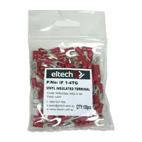 Pre-Insulated Fork Terminal – Twin – Red M4