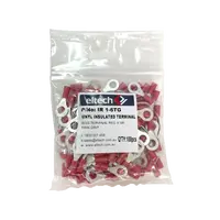 Pre-Insulated Ring Terminal – Twin – Red M6