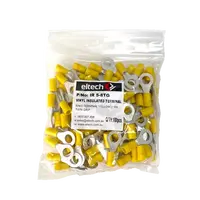 Pre-Insulated Ring Terminal – Twin – Yellow M8