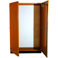 Floor Mount Enclosure 1200w x 1800h x 300d – Double Door – Orange