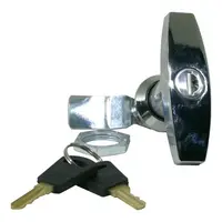 Chrome T handle lock with CL001 key type
