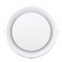 Internal Grille Round 100mm | Galvanised Steel | Dual Slot Option | Ideal for Bathrooms by Fantech