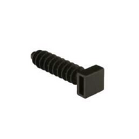 Christmas Tree Plug Black 6mm | Durable Plastic | Pack of 100 | Easy Cable Management by Tuff