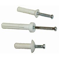 Nail Inn Anchor Round Head 6.5mm | Durable Nylon | Pack of 25 | Corrosion Resistant by Tuff