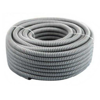 PVC Heavy Duty Corrugated Solar Conduit | 25mm Diameter | 50m Length | Grey by Tuff