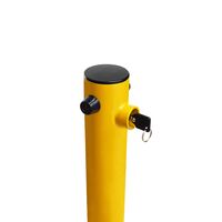 Folding Bollard 600mm | Hot Galvanised Steel | Yellow Powder Coating | Folds Flat by Gorilla Hartman