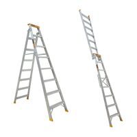 Dual Purpose Ladder 8 Step | 2.35-4.34m Reach | 150kg Load Capacity | Pro-Lite Aluminium by Gorilla Hartman