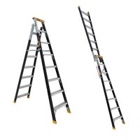 Dual Purpose Ladder 8 Step | 2.35-4.35m Reach | Pro-Lite Fibreglass | 150kg Load Capacity by Gorilla Hartman