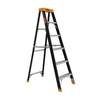 Single Sided A-Frame Ladder 6 Step | 1.74m Height | 150kg Load Capacity | Pro-Lite Fibreglass by Gorilla Hartman