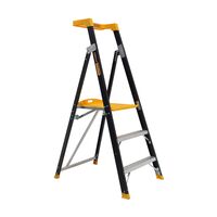 Platform Ladder 3 Step | 0.85m Height | 150kg Load Capacity | Fibreglass with Handrail by Gorilla Hartman