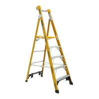 Fibreglass Platform Ladder 1.5m | 180kg Load Capacity | Heavy Duty & Non-Conductive | by Gorilla Hartman