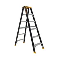Double Sided A-Frame Ladder 6 Step | 1.74m Height | 150kg Load Capacity | Pro-Lite Fibreglass by Gorilla Hartman