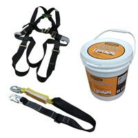 Elevated Work Platform Harness Kit | Full Body Harness & Adjustable Lanyard | 10L Storage Bucket by Gorilla Hartman